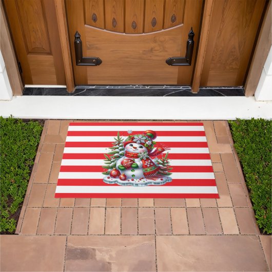 Christmas Snowman Door Mat (Buiten)