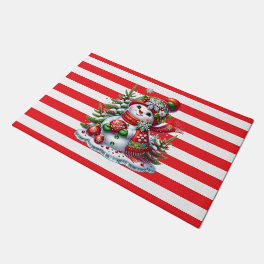 Christmas Snowman Door Mat (Schuin)