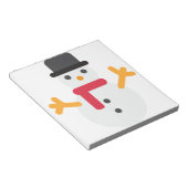 christmas snowman emoji notitieblok (Schuin)