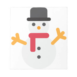 christmas snowman emoji notitieblok