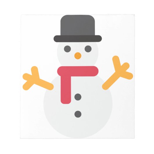 christmas snowman emoji notitieblok (Voorkant)