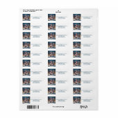 Christmas Snowman familie retour adres labels (Full Sheet)