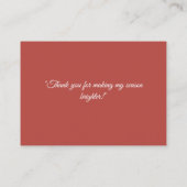 Christmas Snowman Flat Place Card Plaatskaartje (Achterkant)