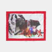 CHRISTMAS SNOWMAN FLEECE DEKEN (Voorkant (Horizontaal))