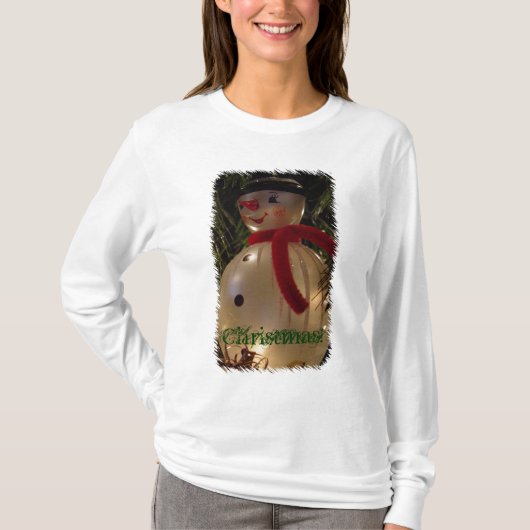 Christmas Snowman Foto Sweatshirt (Voorkant)