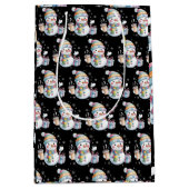 Christmas Snowman Gift Holiday Winter Xmas Coffee Medium Cadeauzakje (Voorkant)