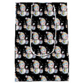 Christmas Snowman Gift Holiday Winter Xmas Coffee Medium Cadeauzakje (Achterkant)