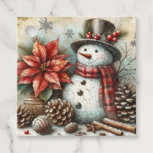Christmas Snowman Gift labels (Voorkant)