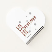 Christmas Snowman (hartvormig) spiraal Notitieboek (Achterkant)