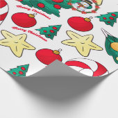 Christmas Snowman Holiday  Cadeaupapier (Hoek)
