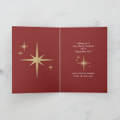 Christmas Snowman Holiday Card With Name Feestdagen Kaart (Binnen)