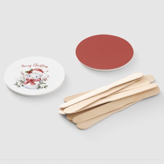 Christmas Snowman Holiday Set of Fans Handwaaier (Niet-gemonteerd)