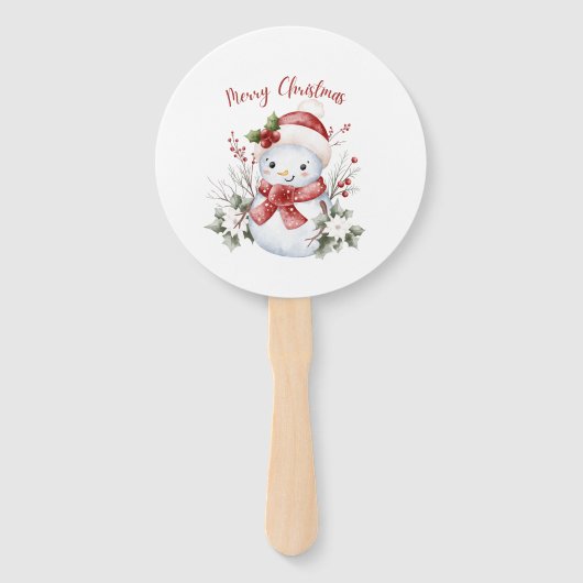 Christmas Snowman Holiday Set of Fans Handwaaier (Voorkant)
