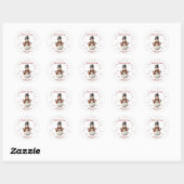Christmas Snowman Holiday With Name Ronde Sticker (Vel)