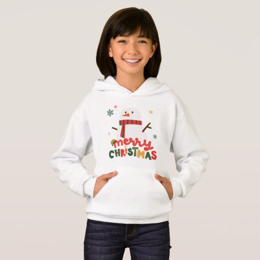 Christmas Snowman Hoodie (Voorkant volledig)