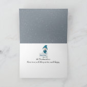 Christmas Snowman In Winter Woods With Animal Kaart (Binnen)