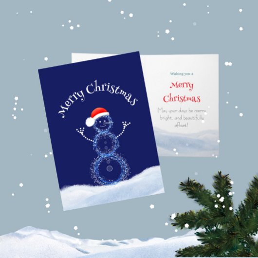 Christmas snowman kaart