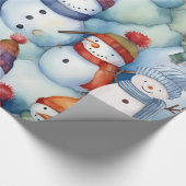 Christmas Snowman Kinder Cadeaupapier (Hoek)