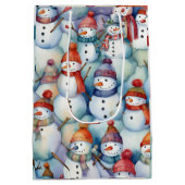 Christmas Snowman Kinder Medium Cadeauzakje (Achterkant)