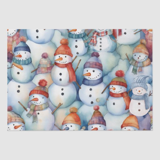 Christmas Snowman Kinder Tissuepapier (Voorkant)