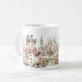 Christmas snowman koffiemok (Voorkant links)
