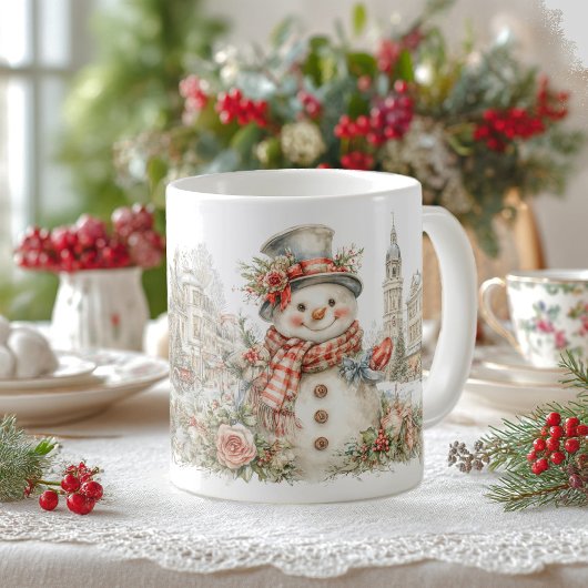 Christmas snowman koffiemok