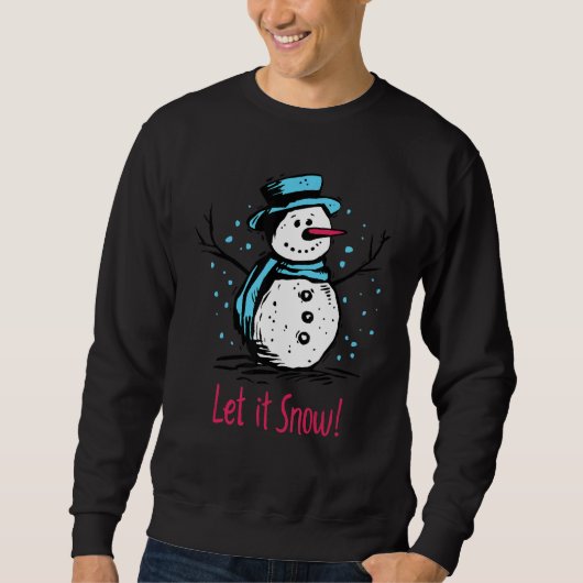 Christmas Snowman Let It Snow Outfit Of Christmas Trui (Voorkant)