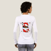 Christmas Snowman Letter S Personalized Sweater De Tri-Blend Shirt (Achterkant)
