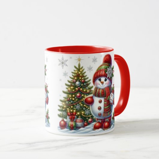 Christmas Snowman mok (Voorkant rechts)