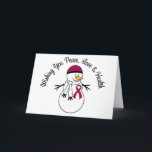 Christmas Snowman Myeloma Ribbon Feestdagen Kaart<br><div class="desc">NOTA: De kaarten kunnen met uw eigen persoonlijke bericht van hoop worden aangepast.</div>