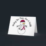Christmas Snowman Myeloma Ribbon Feestdagen Kaart<br><div class="desc">NOTA: De kaarten kunnen met uw eigen persoonlijke bericht van hoop worden aangepast.</div>