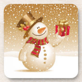 Christmas Snowman Onderzetters (set van 4) (Voorkant)