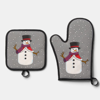 Christmas Snowman Ovenwant & Pannenlap Set