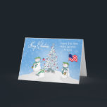 CHRISTMAS - Snowman - SAILOR - PATRIOTISCH Feestdagen Kaart<br><div class="desc">Hetzelfde afbeelding voor andere takken van de dienst,  zeelieden,  zeeschepen enz. Hetzelfde afbeelding is ook beschikbaar voor niet-militaire doeleinden,  dat wil zeggen van onze familie tot die van u,  met uitzondering van vlaggen.</div>