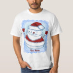 Christmas Snowman Santa T-shirts<br><div class="desc">Snowman Santa T-shirts van ArtMuz Illustration. Bijpassende sneeuwman kleding,  T-shirts,  geschenken. Snowman T-shirt,  kerstcadeaus en kerstkleding. U kunt jouw namen toevoegen of tekst toevoegen. Pas dit winter Snowman Santa T-shirt aan om het uniek voor jou te maken of om als een gepersonaliseerd te geven</div>