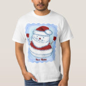 Christmas Snowman Santa T-shirts (Voorkant)