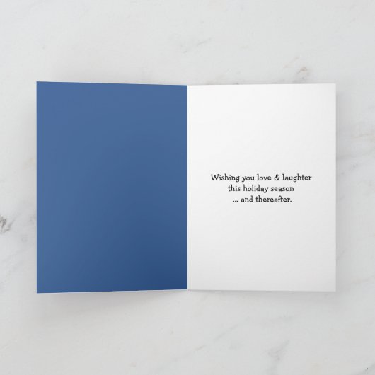 Christmas Snowman Scowling at a Rabbit Kaart (Binnen)