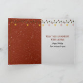 Christmas Snowman Shoveling Snow Kaart (Binnen)