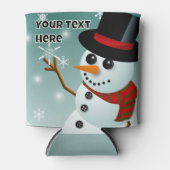 Christmas snowman, snow and snowflakes blikjeskoeler (Voorkant)