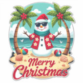 christmas Snowman Sticker (Voorkant)