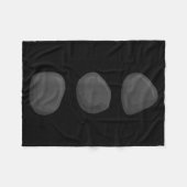 Christmas Snowman Three Black Buttons Xmas Costume Fleece Deken (Voorkant (Horizontaal))