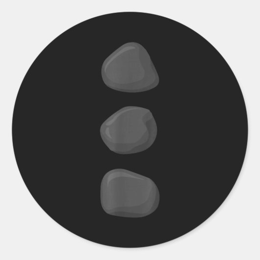 Christmas Snowman Three Black Buttons Xmas Costume Ronde Sticker (Voorkant)