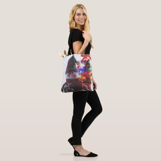 CHRISTMAS SNOWMAN TOTE BAG (Op model)