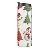 Christmas Snowman Tumbler Thermosbeker (Geroteerd rechts)