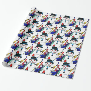 CHRISTMAS SNOWMAN verpakkingspapier Cadeaupapier