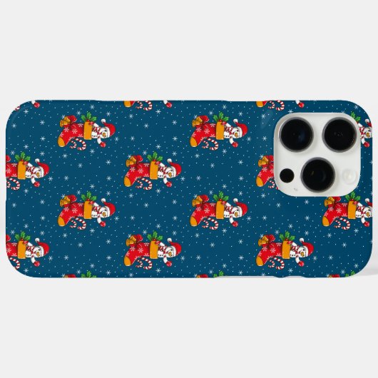 Christmas Snowman Whimsical Pattern Case-Mate iPhone Case (Achterkant (horizontaal))