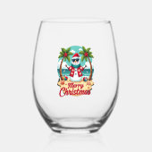 christmas Snowman Wijnglas Zonder Voet (Voorkant)