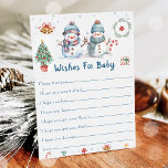 Christmas Snowman Wishes voor Baby Game Kaart<br><div class="desc">Christmas Snowman Wishes voor Baby Game Kaart</div>