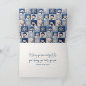 Christmas Snowmen and Snowflakes Quilt Pattern Kaart (Binnen)