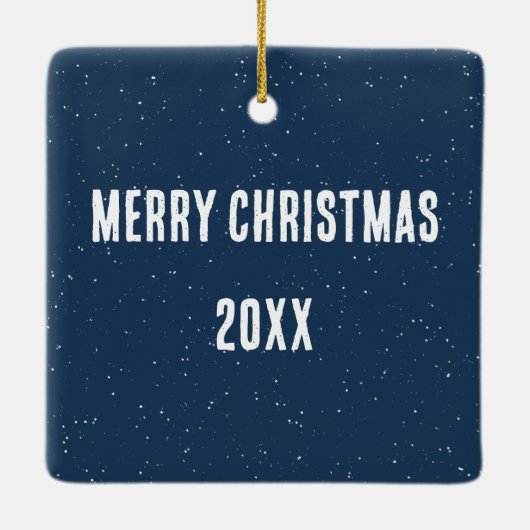 Christmas Snowmen and Snowflakes Quilt Pattern Keramisch Ornament (Achterkant)